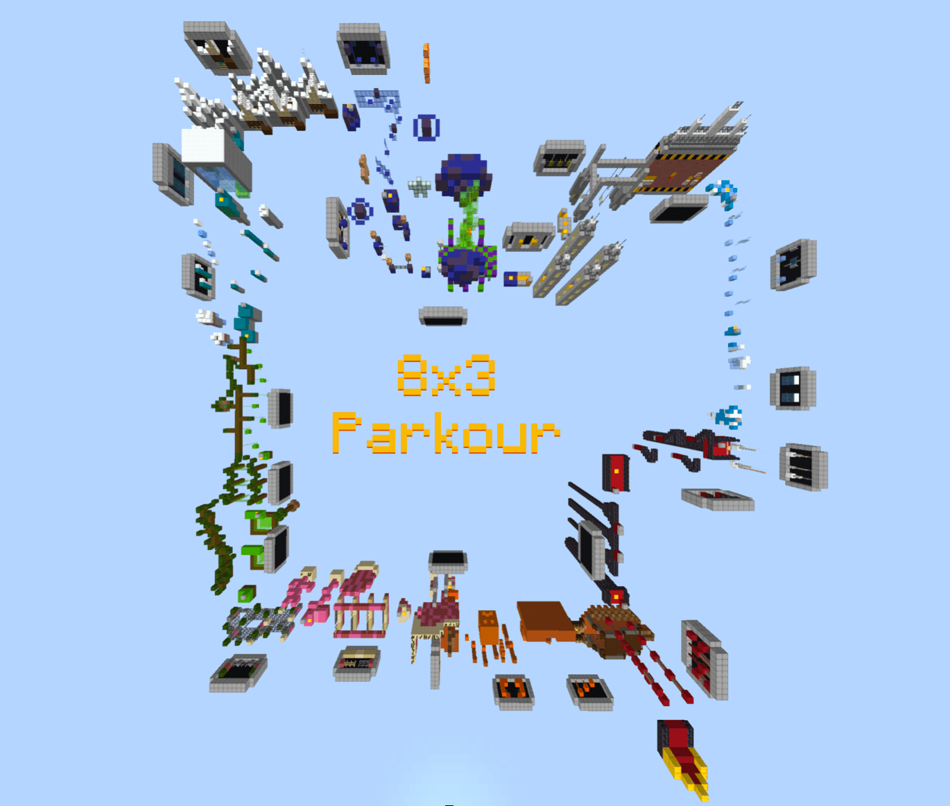 Baixar 8x3 Parkour para Minecraft 1.17.1